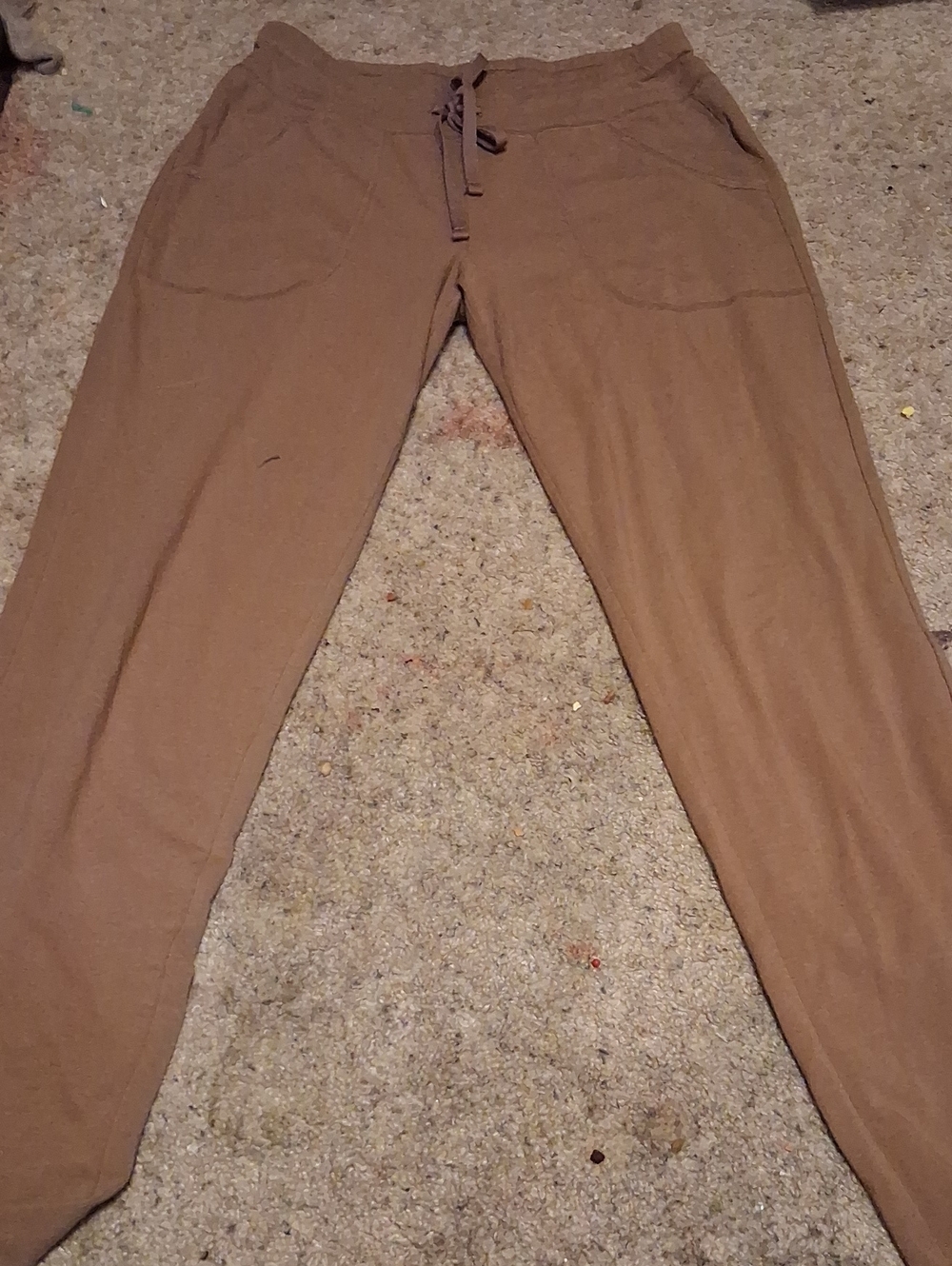 Athletic Works Brown Drawstring Jogger Pants